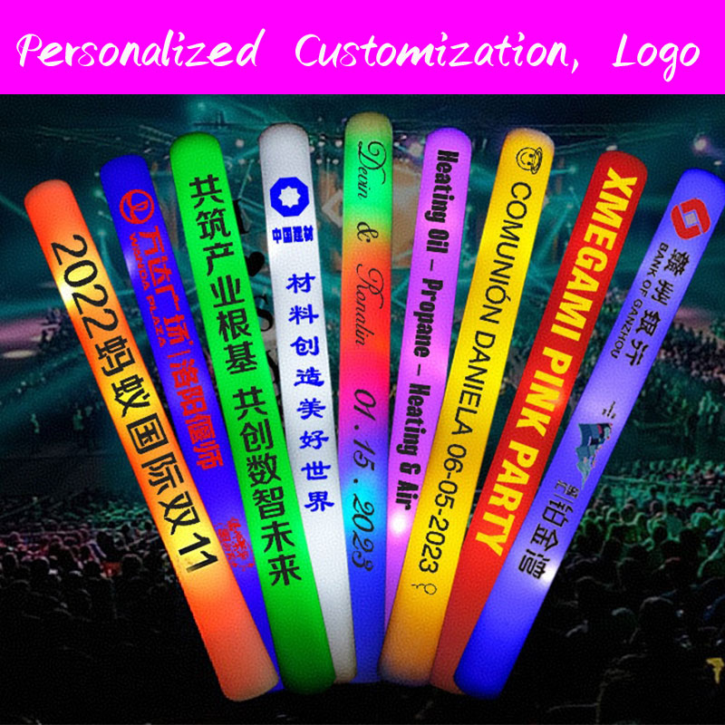 Flashing Led Foam Sticks Party - 30 Adet LED Işıklı Köpük Çubuk,
