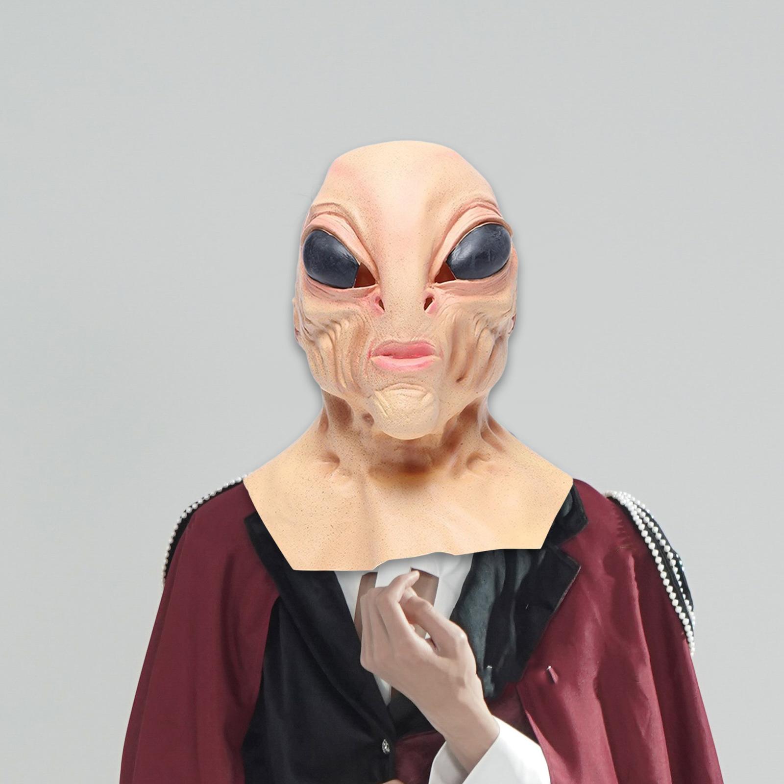 Latex Alien Mask Realistic - Lateks Uzaylı Maskesi, Tam Baş Örtüsü,