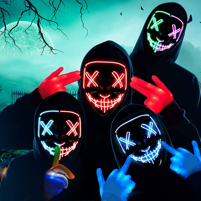 Kablosuz Neon LED Işıklı Maske - Led Purge Mask Halloween incelemesi ve fiyatı