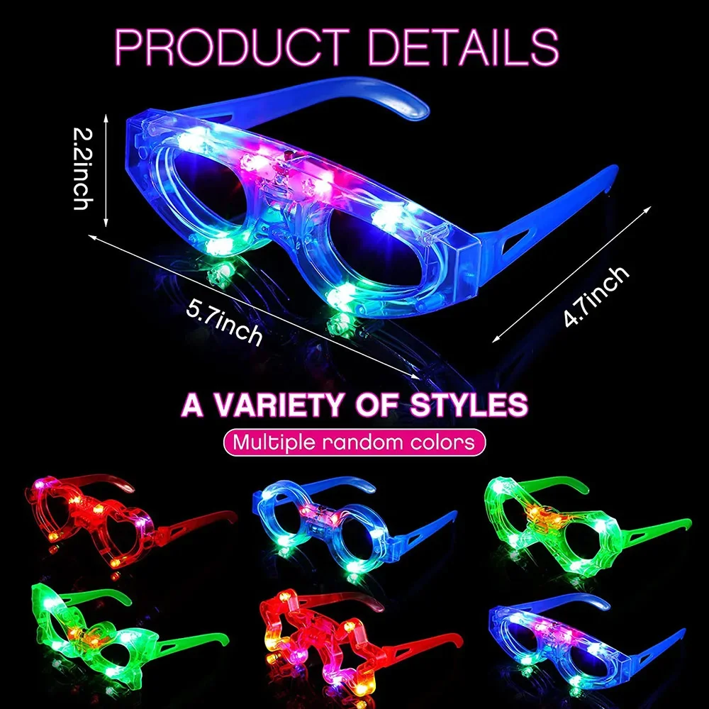 LED Glasse Neon Karanlıkta Par - Glow In The Dark Party Glasses incelemesi ve fiyatı