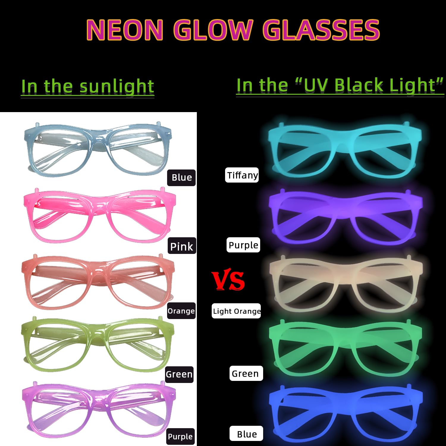 2/24 adet Karanlıkta Parlayan  - Glow In The Dark Party Glasses incelemesi ve fiyatı