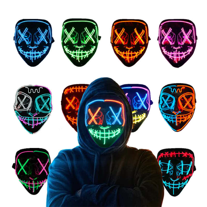 Kablosuz Neon Işıklı Arınma Ma - Led Purge Mask Halloween incelemesi ve fiyatı