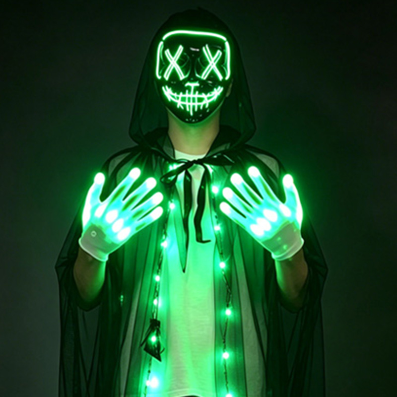 LED Kafatası Maskesi Işıklı El - Led Purge Mask Halloween incelemesi ve fiyatı