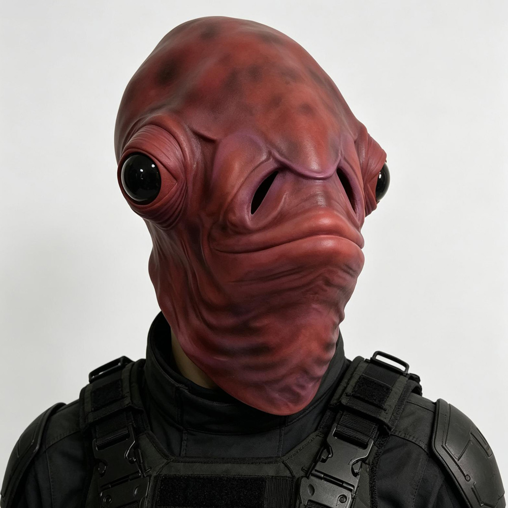 Gerçekçi Kırmızı Balık Uzaylı  - Latex Alien Mask Realistic incelemesi ve fiyatı
